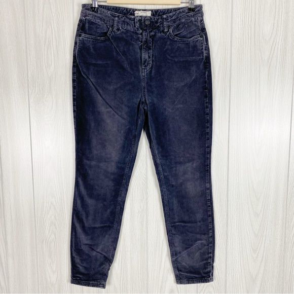 Free People Pants - Free People | High Rise Dark Blue Skinny Corduroy Pants Size 29